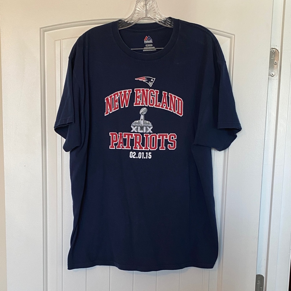 Majestic New England Patriots Super Bowl Navy Graphic Tee